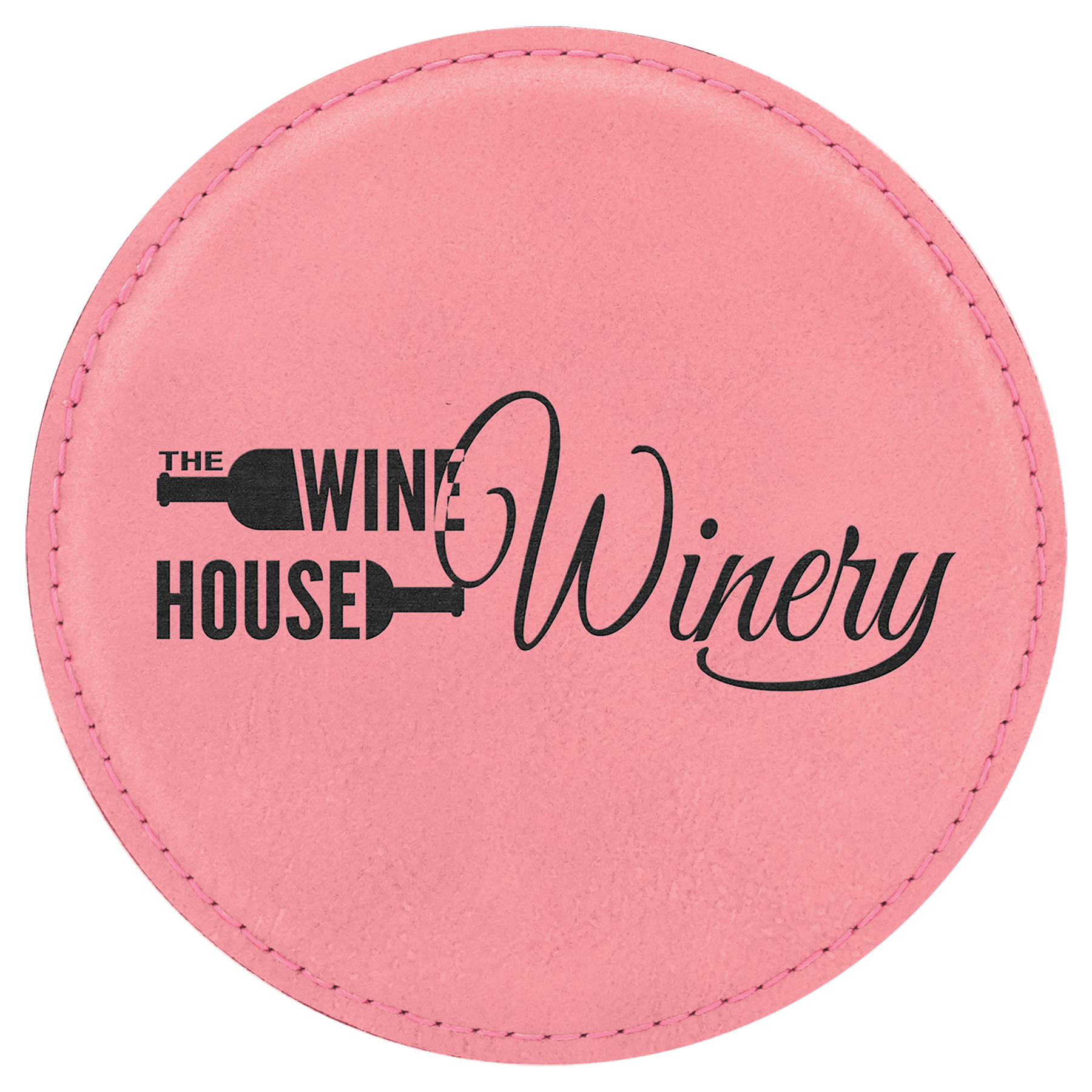 4" Round Laserable Leatherette Coaster - JDS