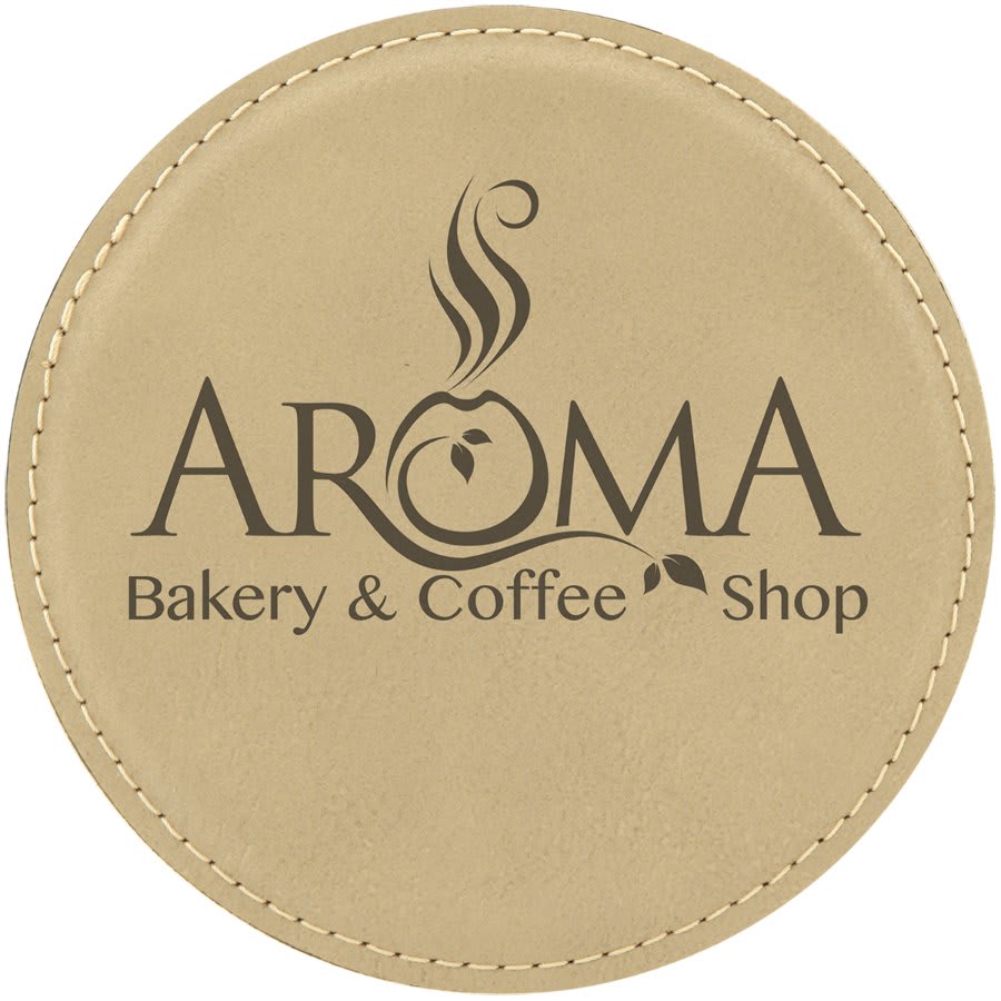 4" Round Laserable Leatherette Coaster - JDS