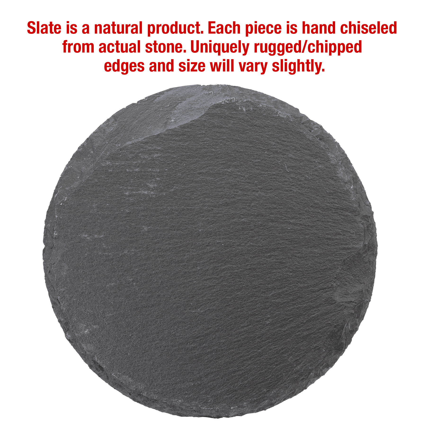 4" Round Slate Coaster Set - 6 Piece - JDS