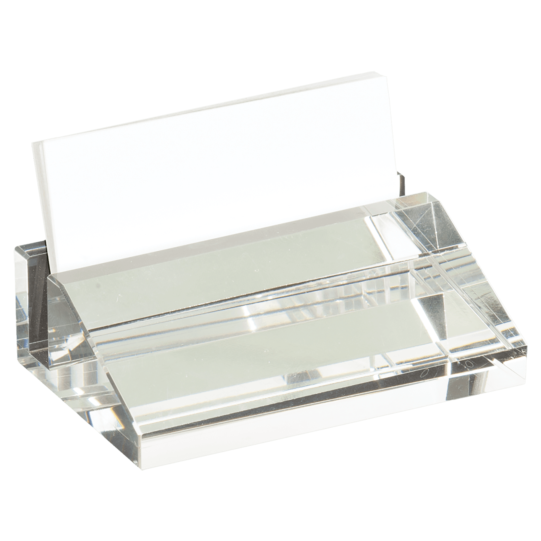 4" x 2 1/2" Crystal Business Card Holder - JDS