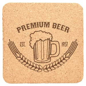 4" x 4" Square Cork Coaster - CST42 - JDS