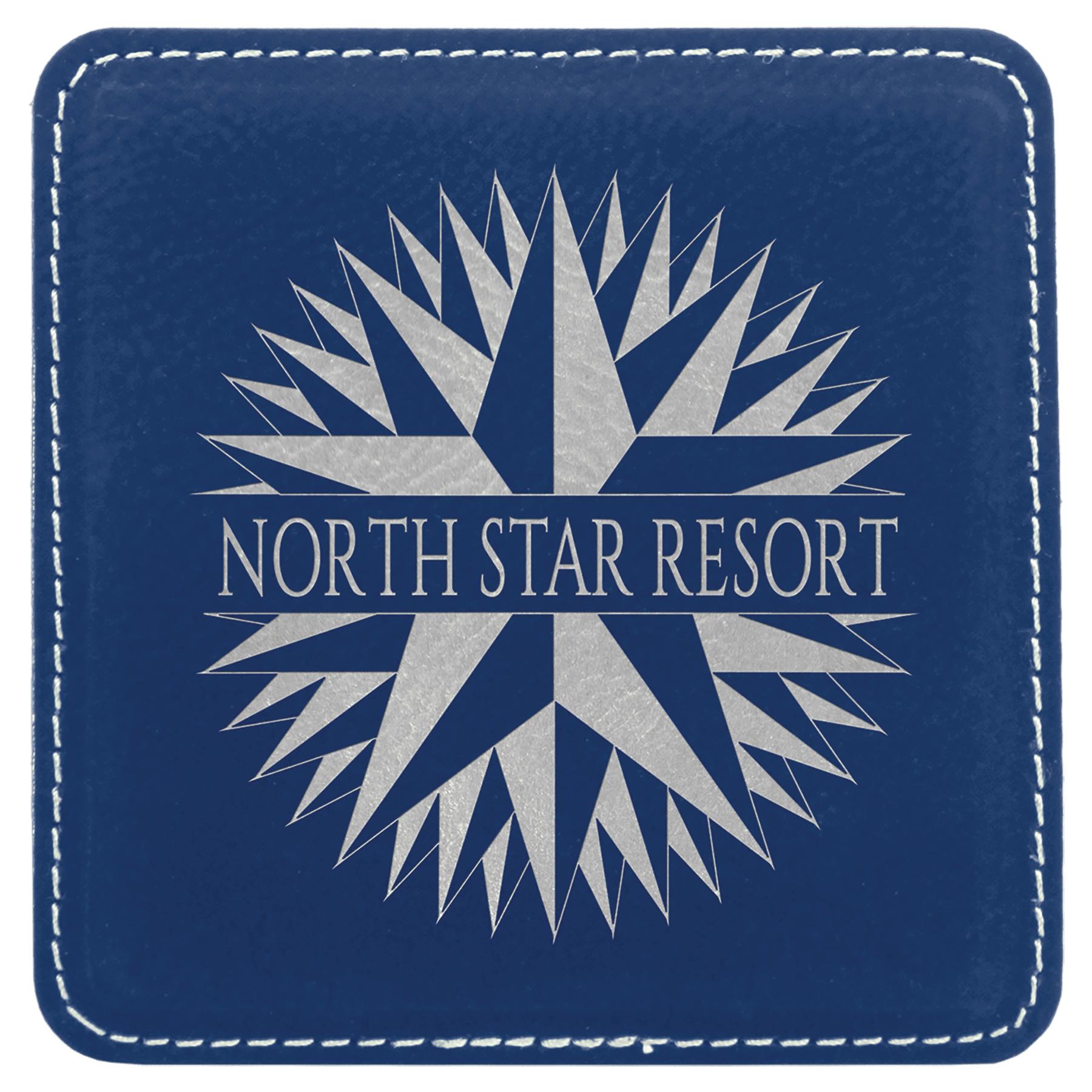 4" x 4" Square Laserable Leatherette Coaster - JDS
