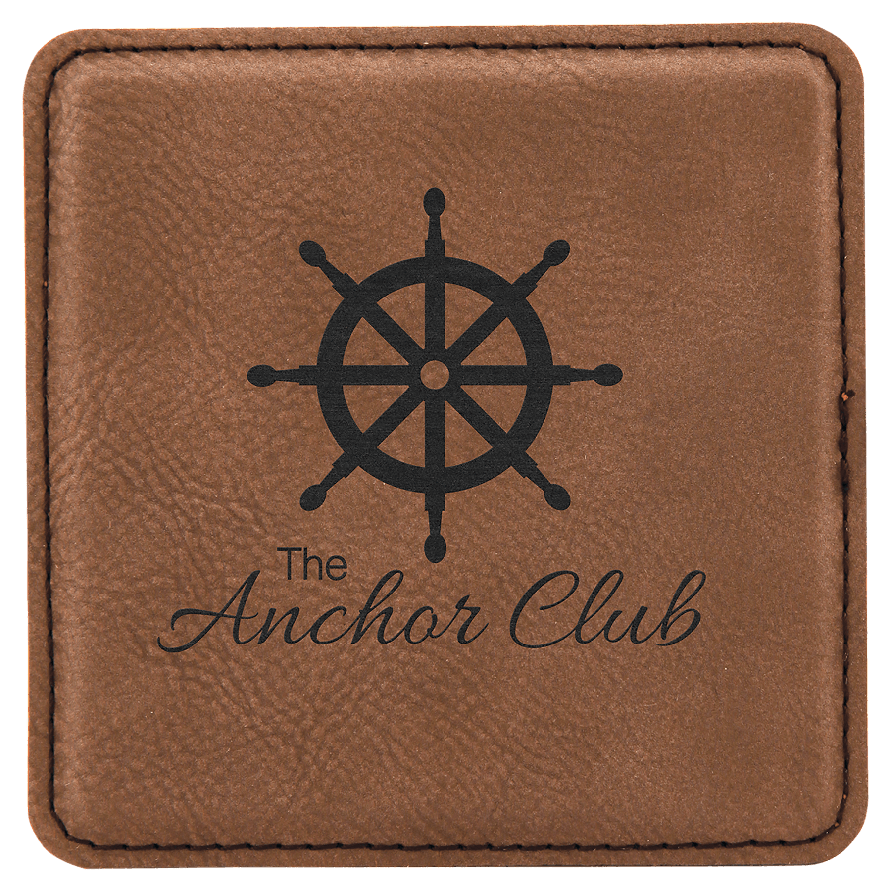 4" x 4" Square Laserable Leatherette Coaster - JDS