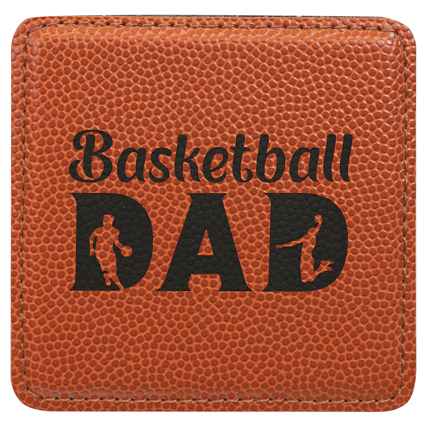 4" x 4" Square Laserable Leatherette Coaster - JDS