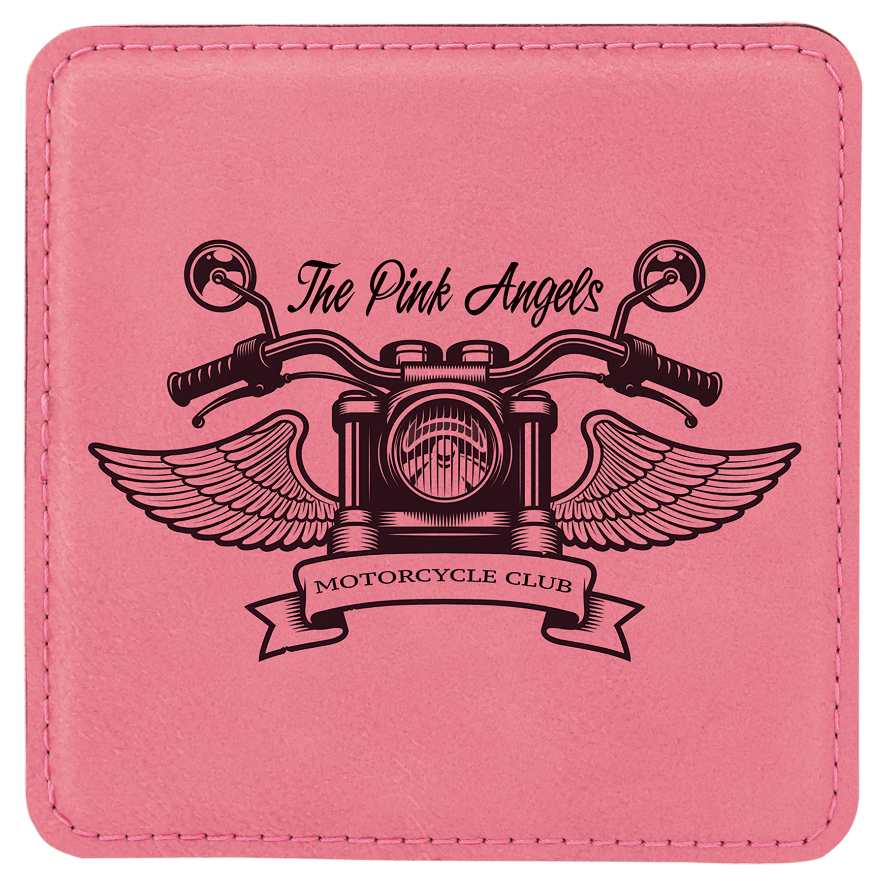 4" x 4" Square Laserable Leatherette Coaster - JDS