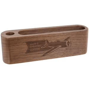 5 1/4" Walnut Business Card and Pen Holder - DS5W - JDS