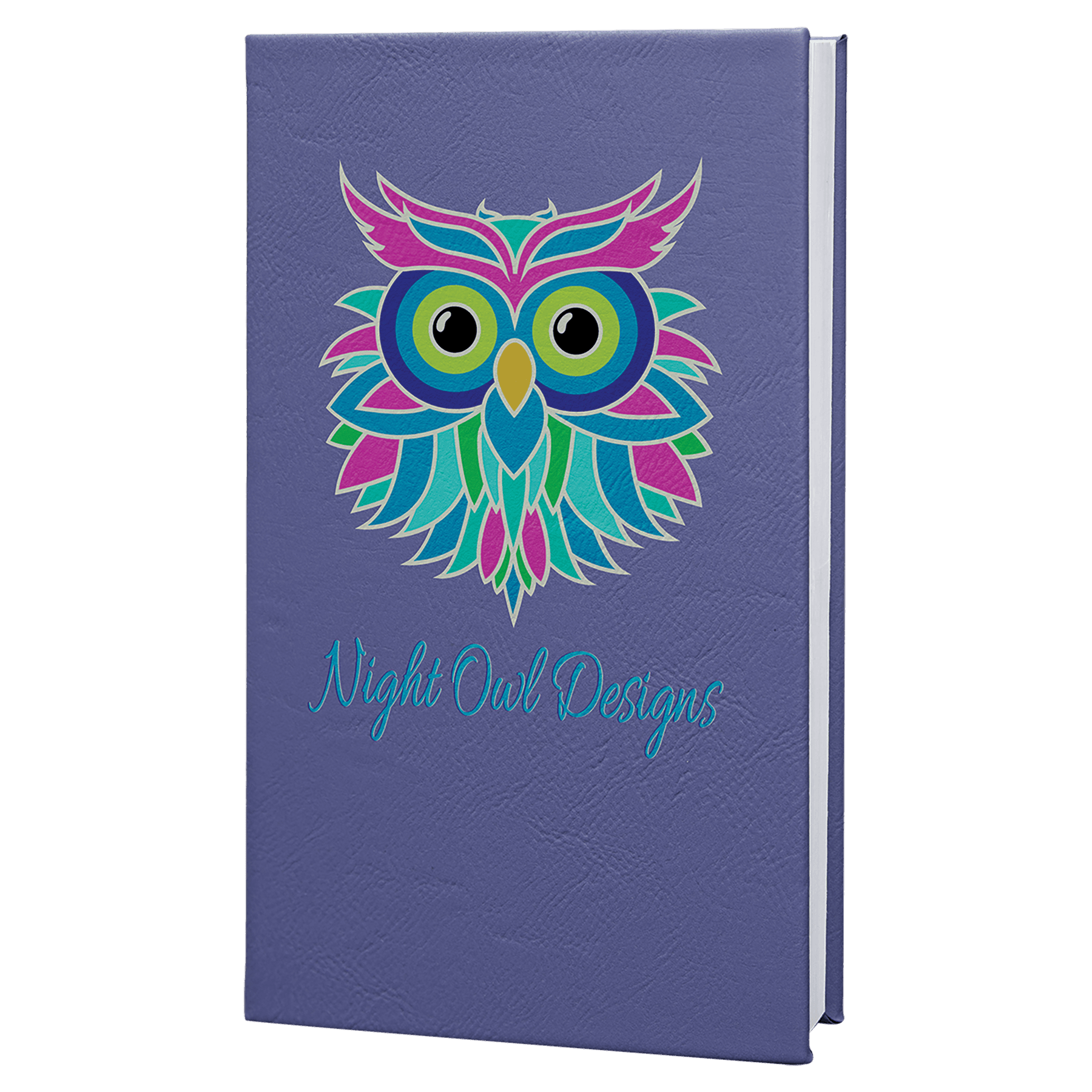 5 1/4" x 8 1/4" Laserable Leatherette Sketch Book with Unlined Notepad - JDS