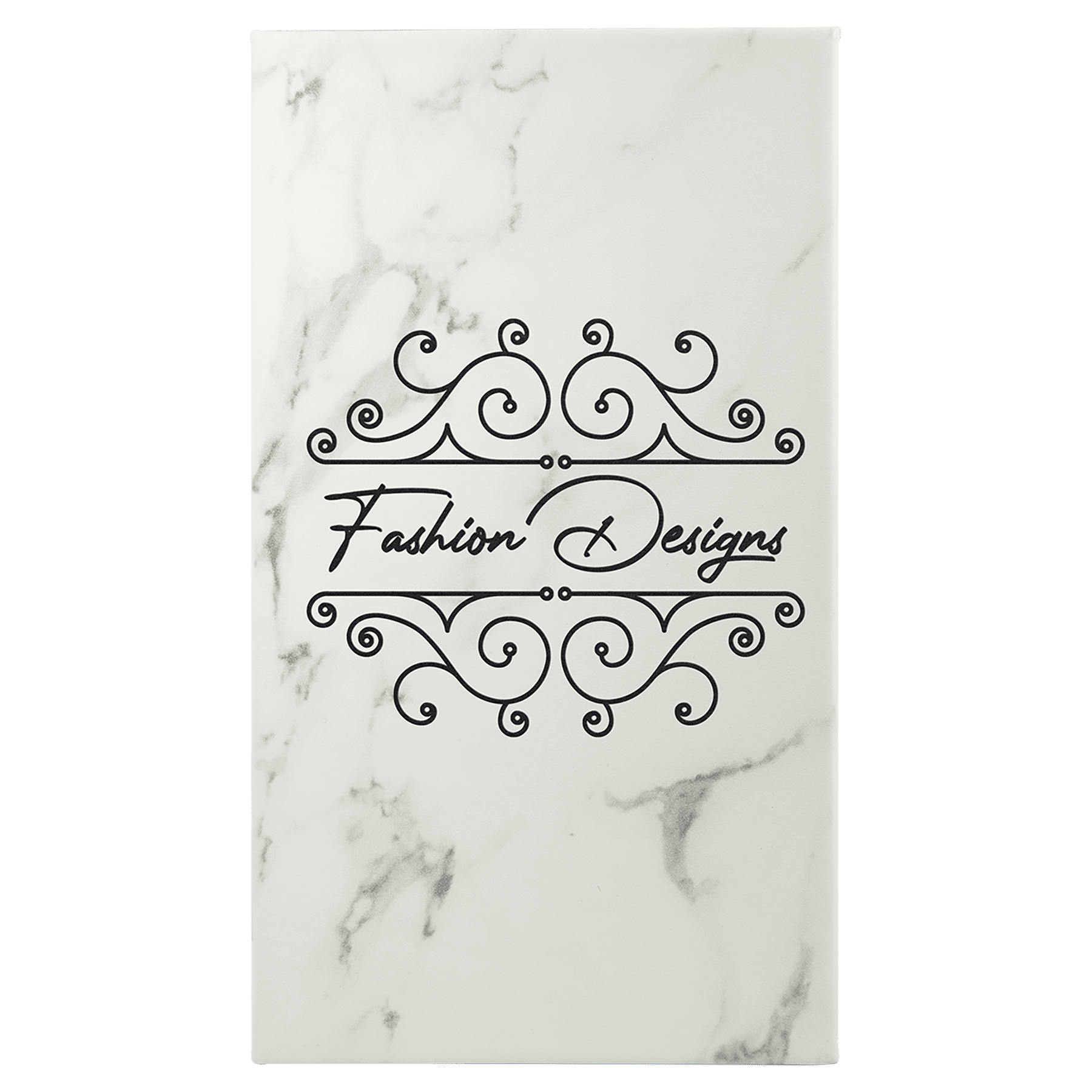 5 1/4" x 8 1/4" Laserable Leatherette Sketch Book with Unlined Notepad - JDS