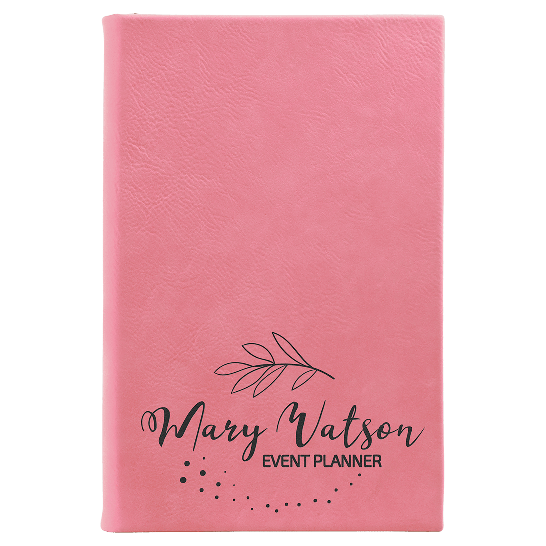 5 1/4" x 8 1/4" Laserable Leatherette Sketch Book with Unlined Notepad - JDS