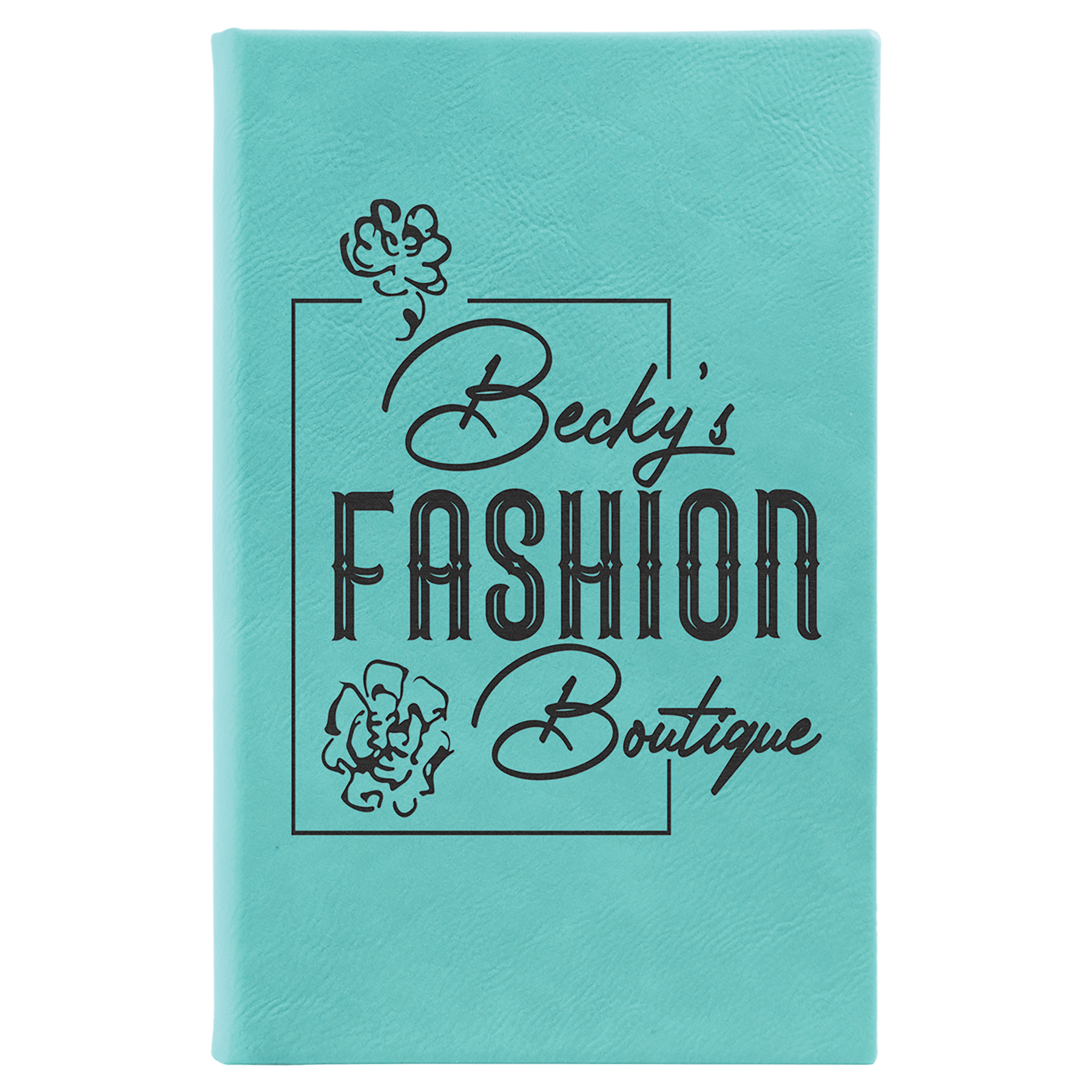 5 1/4" x 8 1/4" Laserable Leatherette Sketch Book with Unlined Notepad - JDS