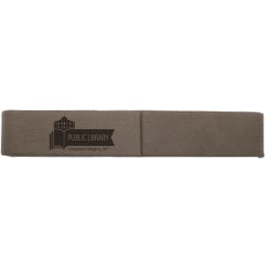 6 1/2" x 1" Gray Laserable Leatherette Single Pen Case - CS116 - Austin Print Co.
