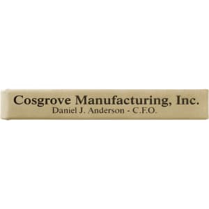 6 1/2" x 1" Light Brown Laserable Leatherette Single Pen Case - CS108 - Austin Print Co.