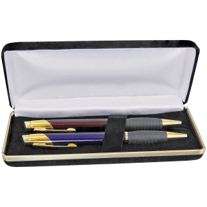 6 1/2" x 2 3/4" Black Velvet Pen Case - CS140 - Austin Print Co.
