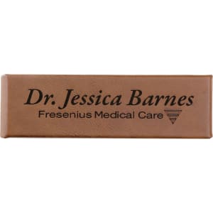6 1/2" x 2" Dark Brown Laserable Leatherette Double Pen Case - CS111 - Austin Print Co.