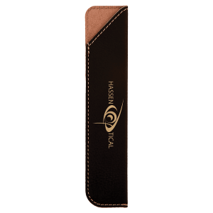 6 1/4" Black/Gold Laserable Leatherette Pen Sleeve - CS122A - Austin Print Co.