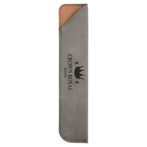 6 1/4" Gray Laserable Leatherette Pen Sleeve - CS124 - Austin Print Co.