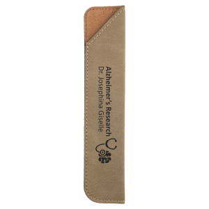 6 1/4" Light Brown Laserable Leatherette Pen Sleeve - CS120 - Austin Print Co.