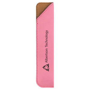 6 1/4" Pink Laserable Leatherette Pen Sleeve - CS127 - Austin Print Co.
