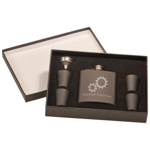 6 oz. Flask Set With 4 Shot Glasses - JDS