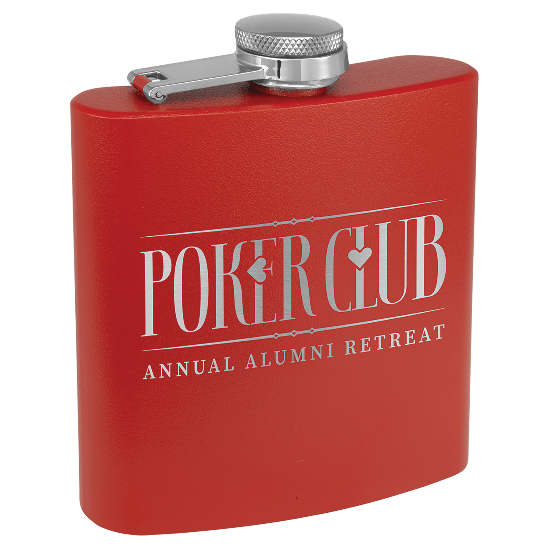 6 oz. Matte Powder Coated Laserable Stainless Steel Flask - JDS