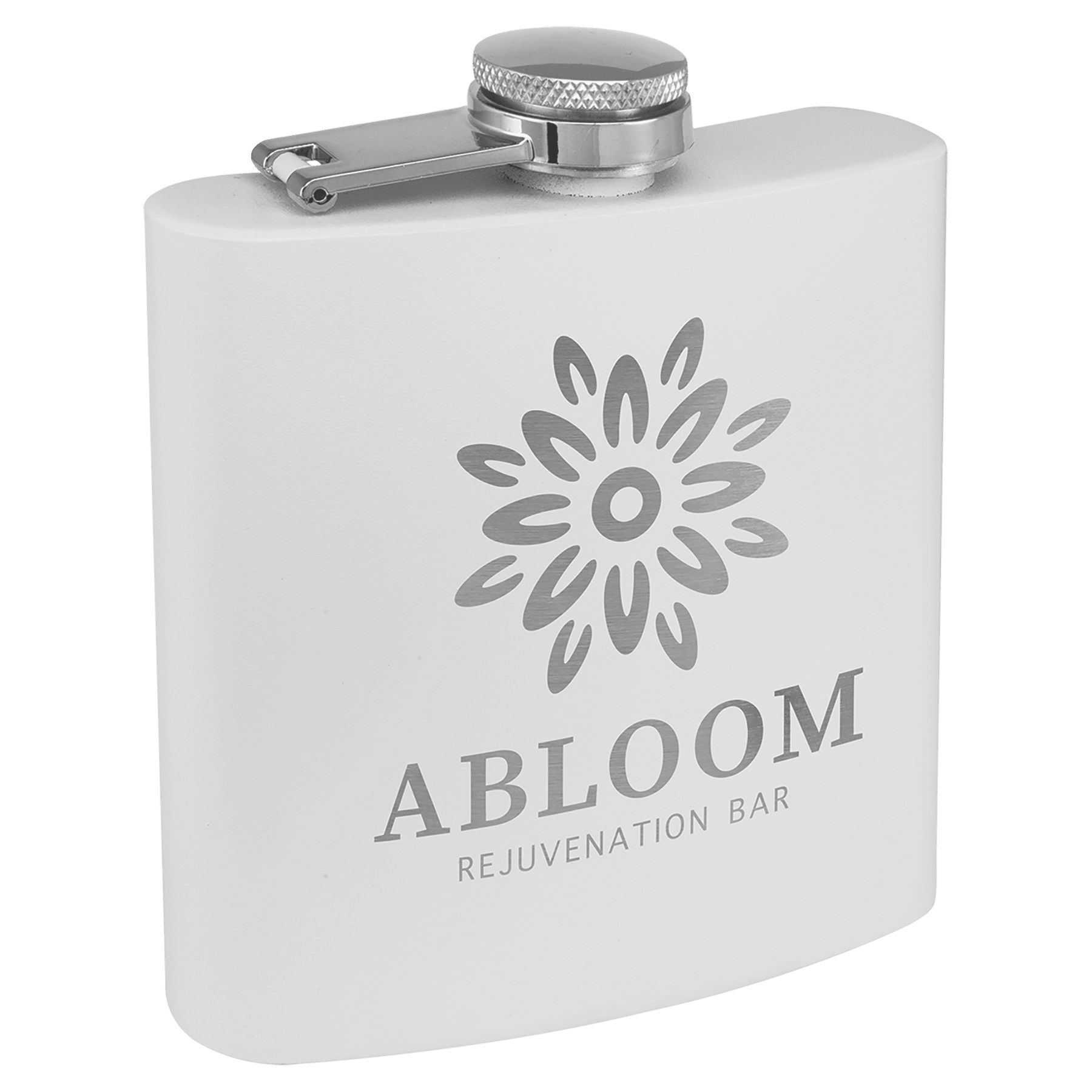 6 oz. Matte Powder Coated Laserable Stainless Steel Flask - JDS