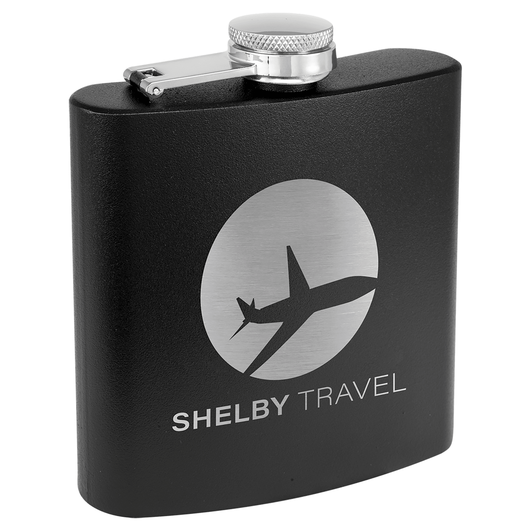 6 oz. Matte Powder Coated Laserable Stainless Steel Flask - JDS