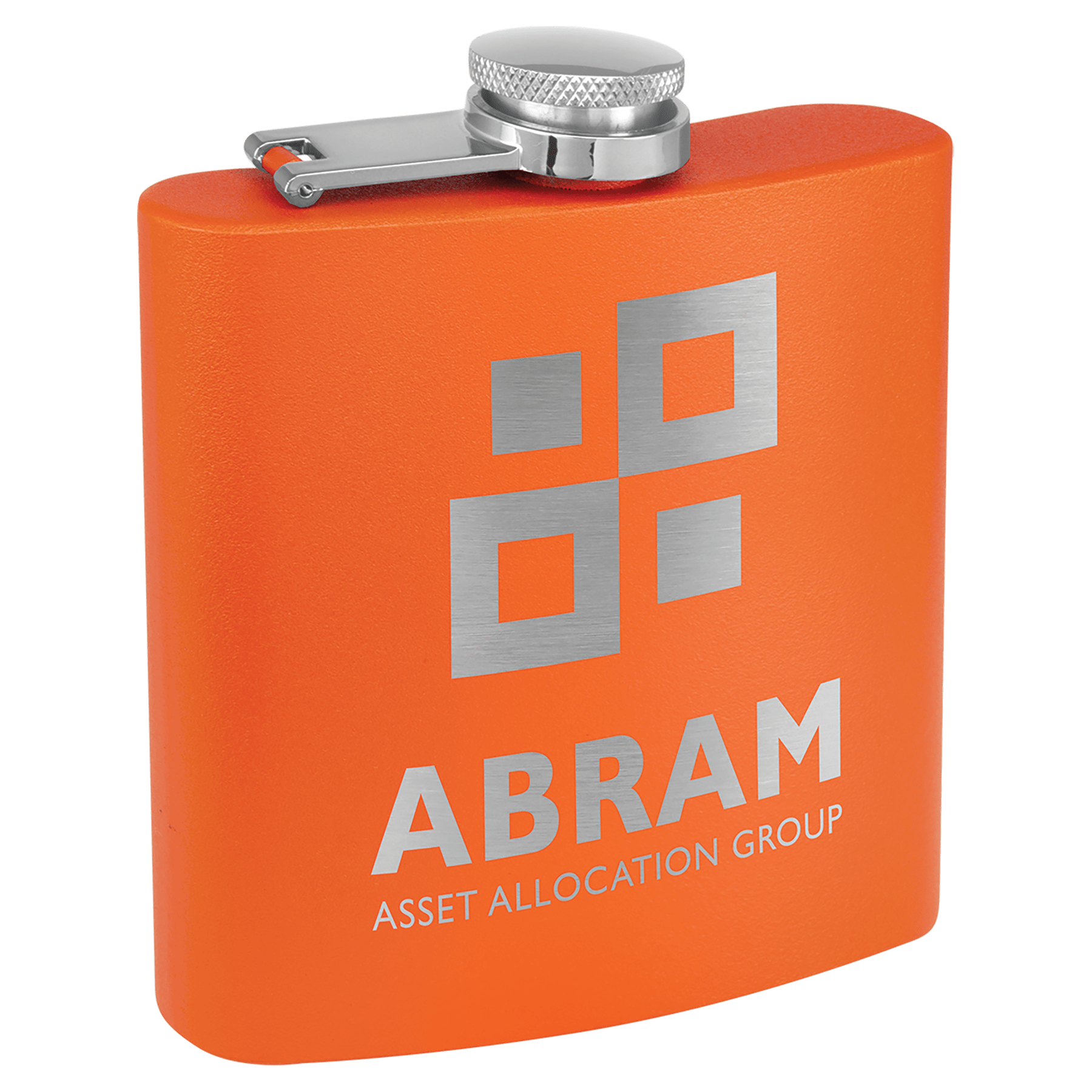 6 oz. Matte Powder Coated Laserable Stainless Steel Flask - JDS