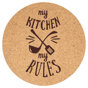 7 1/2" Round Cork Trivet - TVT101 - Austin Print Co.
