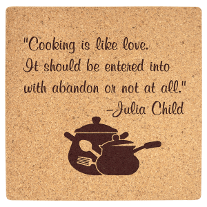 7 3/4" x 7 3/4" Square Cork Trivet - TVT201 - Austin Print Co.