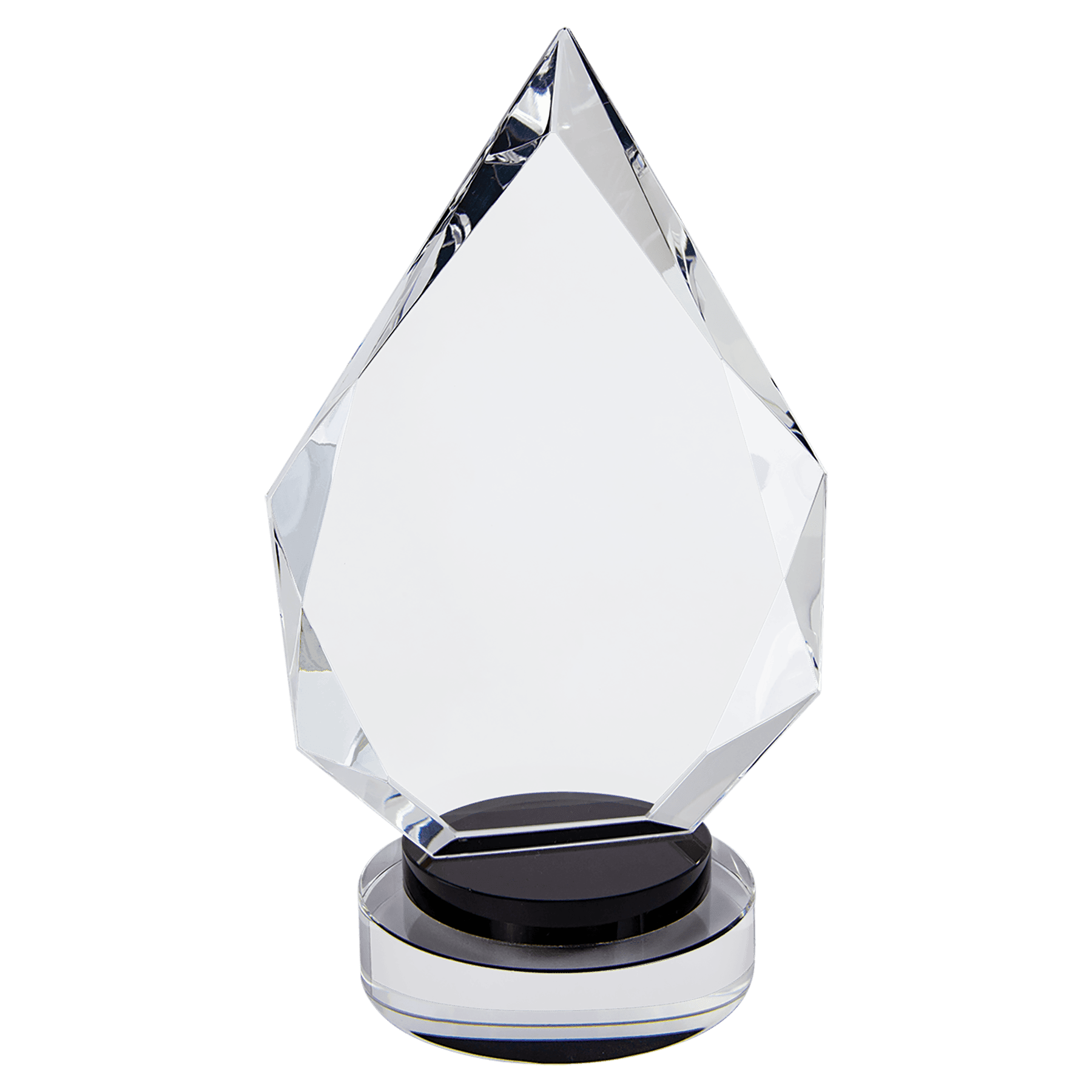 8 1/4" Diamond Crystal on Colored & Clear Round Base - JDS