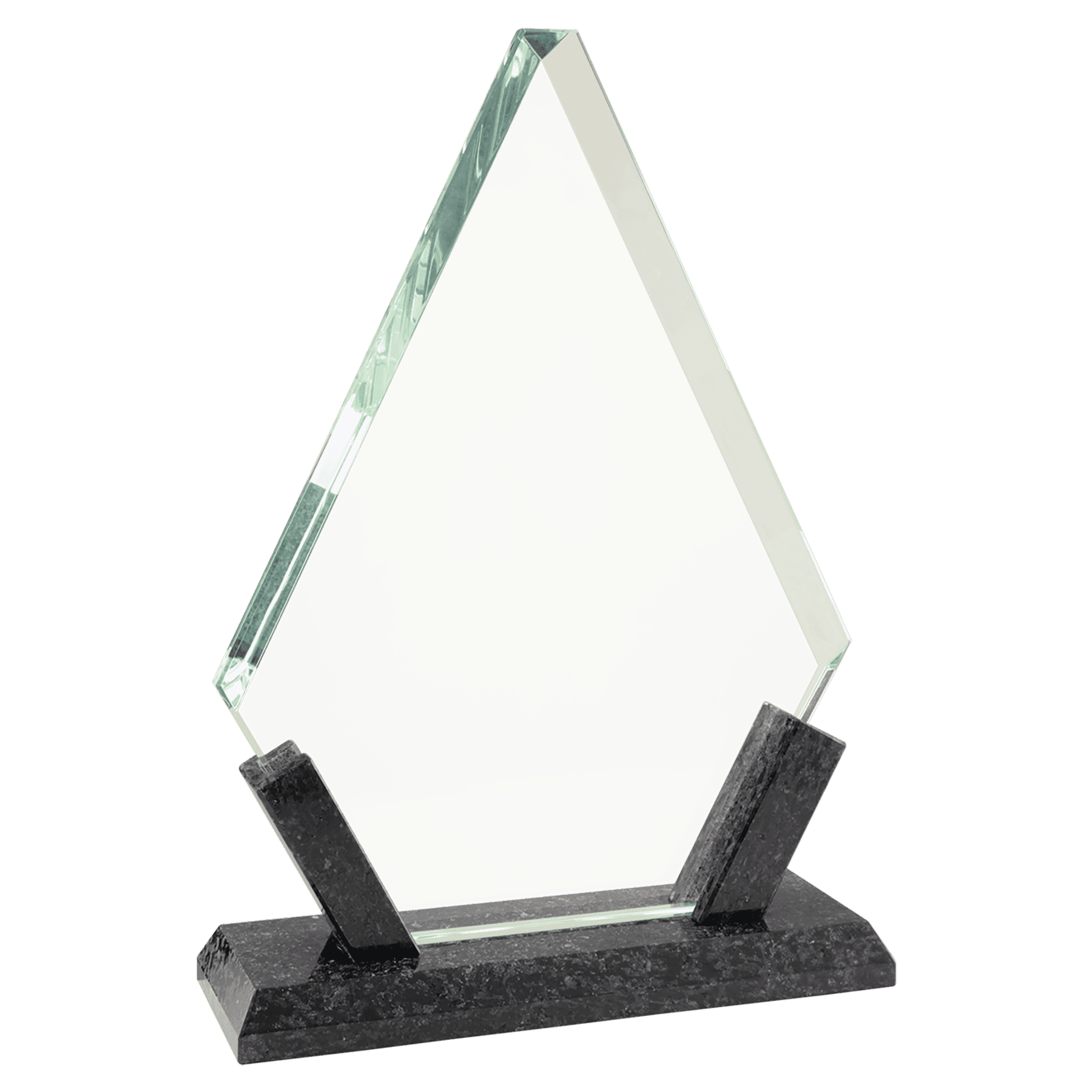 8 1/4" Diamond Glass with Black Marble Base - JDS