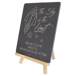 8 1/4" x 9 1/2" Wood/Slate Easel - SLT086 - Austin Print Co.