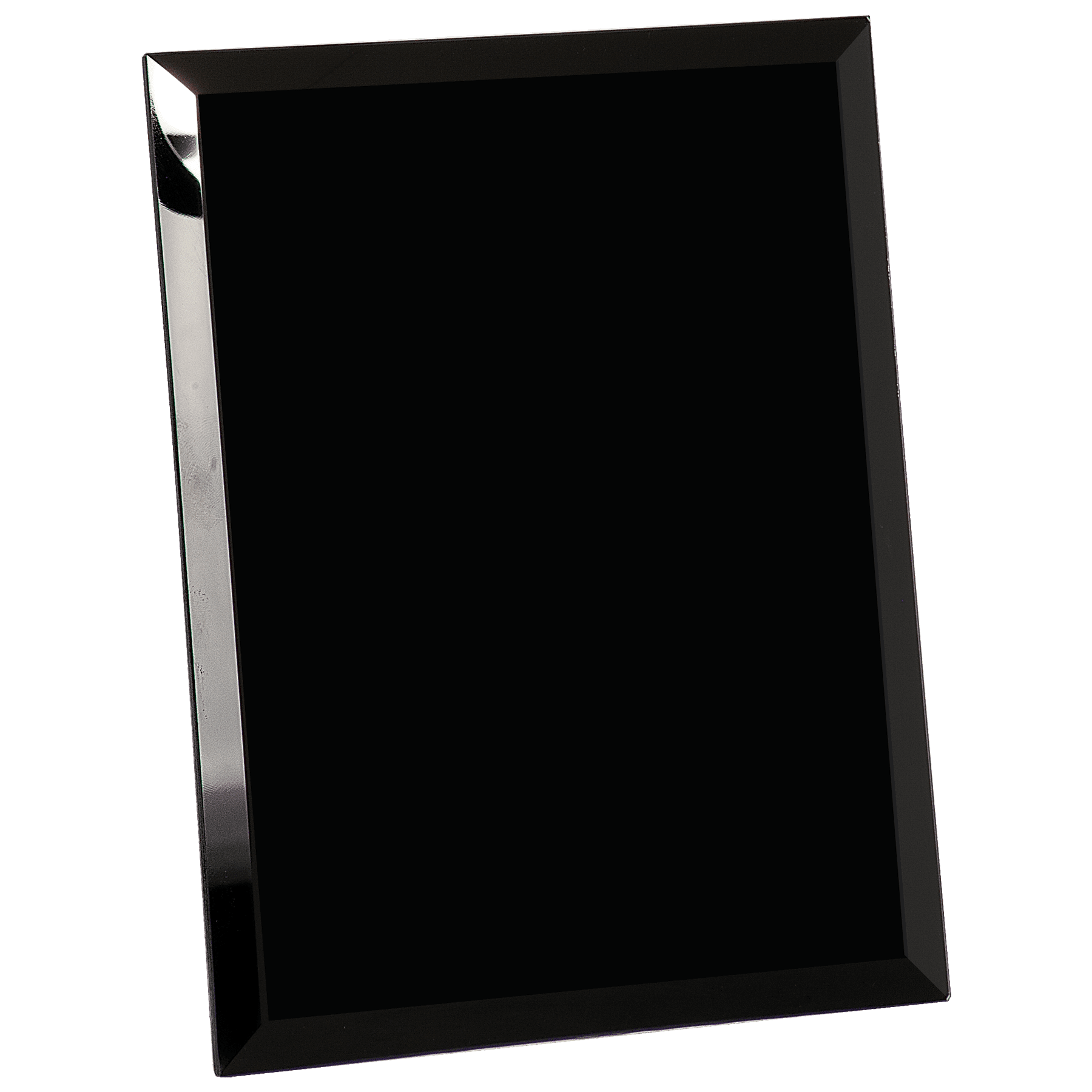 8" x 10" Black Glass Mirror Plaque - JDS