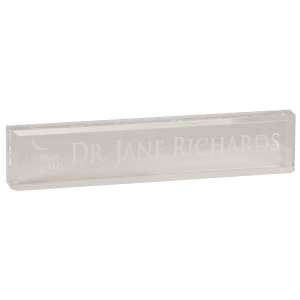 8" x 2" Clear Acrylic Desk Wedge - ADW8CL - JDS