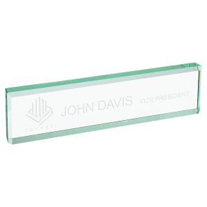 8" x 2" Jade Glass Desk Wedge - GDW8J - JDS