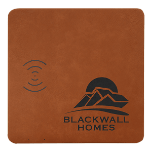 8" x 8" Rawhide Laserable Leatherette Phone Charging Mat - GFT1177 - JDS
