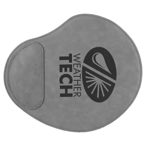 9" x 10 1/4" Gray Laserable Leatherette Mouse Pad - GFT634 - JDS