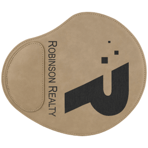 9" x 10 1/4" Light Brown Laserable Leatherette Mouse Pad - GFT630 - JDS