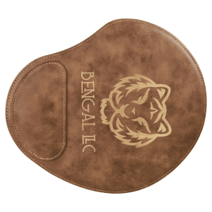9" x 10 1/4" Rustic/Gold Laserable Leatherette Mouse Pad - GFT639 - JDS