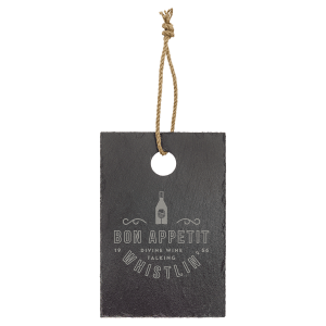 9" x 6" Rectangle Slate Cutting Board with Hanger String - SLT060 - Austin Print Co.