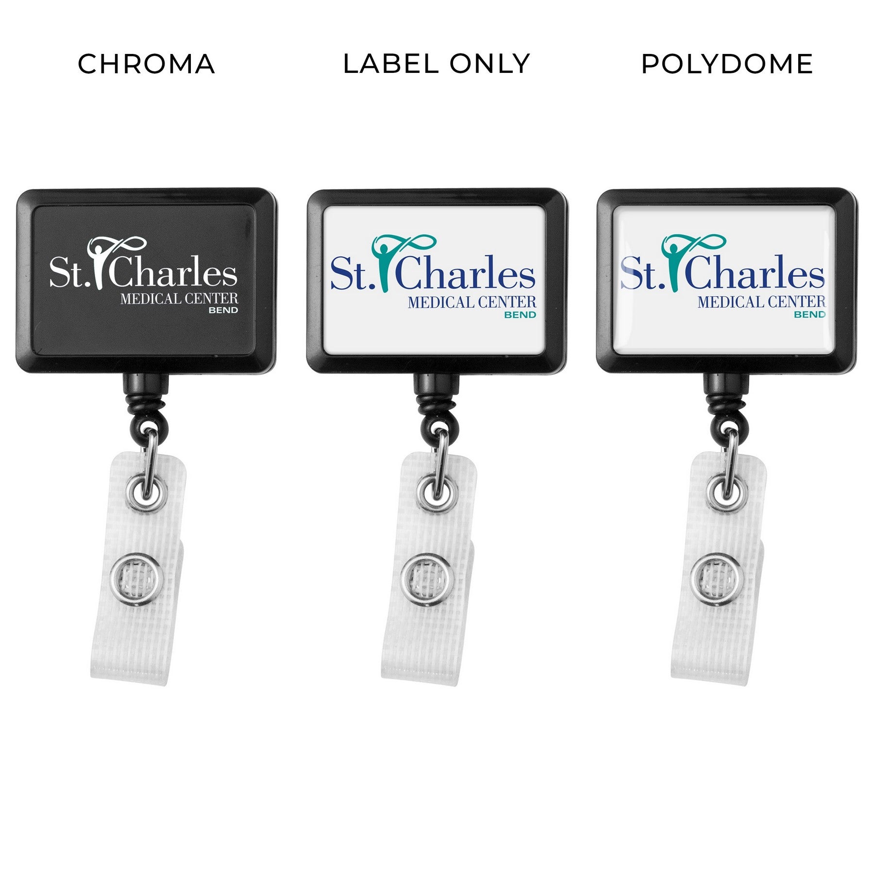 Anti - Microbial Rectangle Retractable Badge Reel - STS Brand