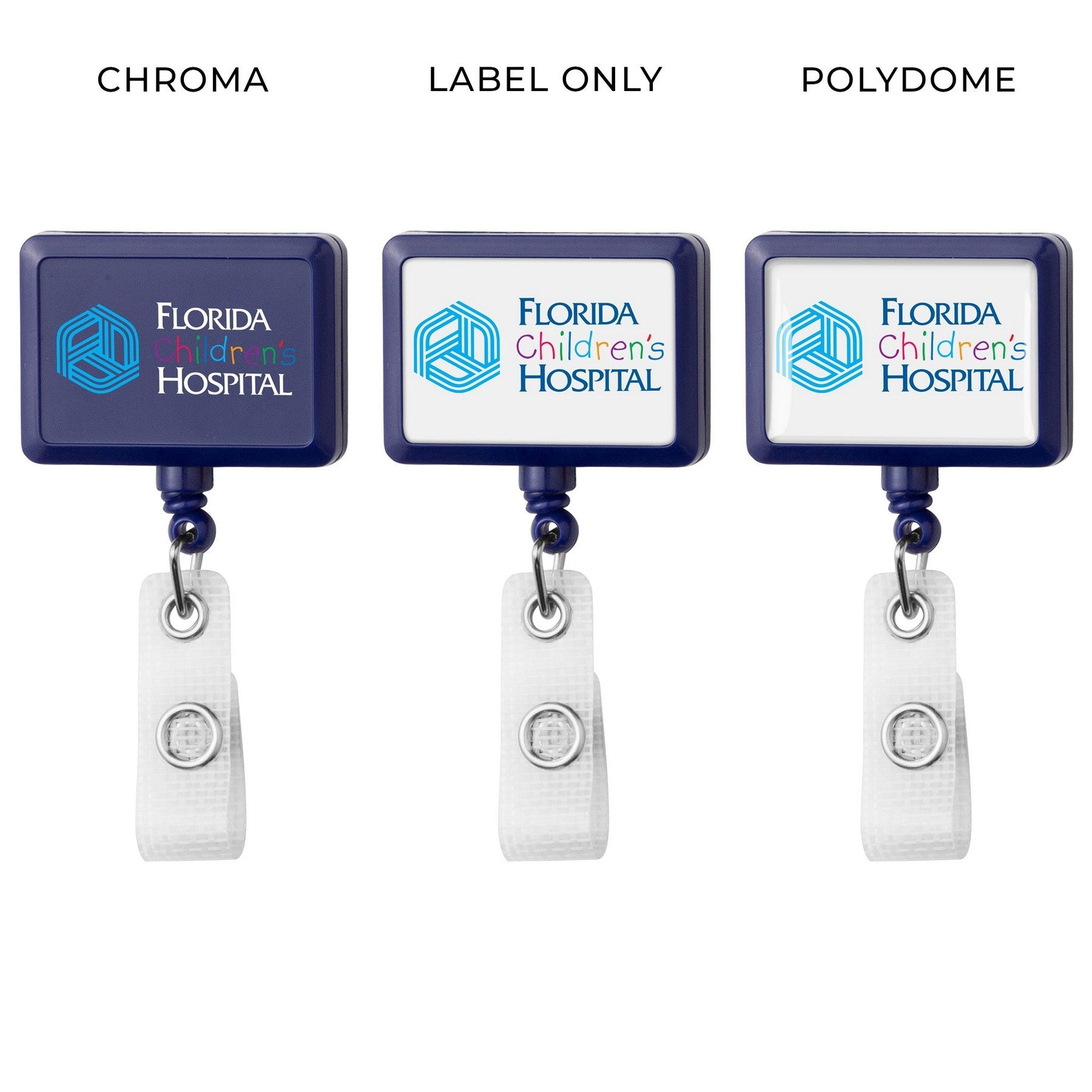 Anti - Microbial Rectangle Retractable Badge Reel - STS Brand