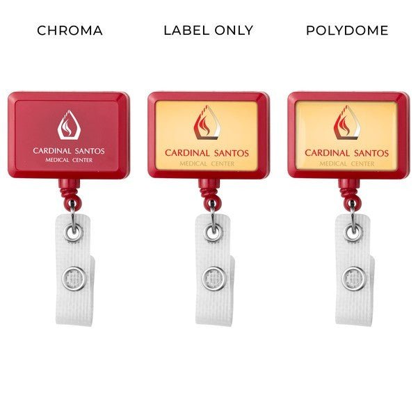 Anti - Microbial Rectangle Retractable Badge Reel - STS Brand