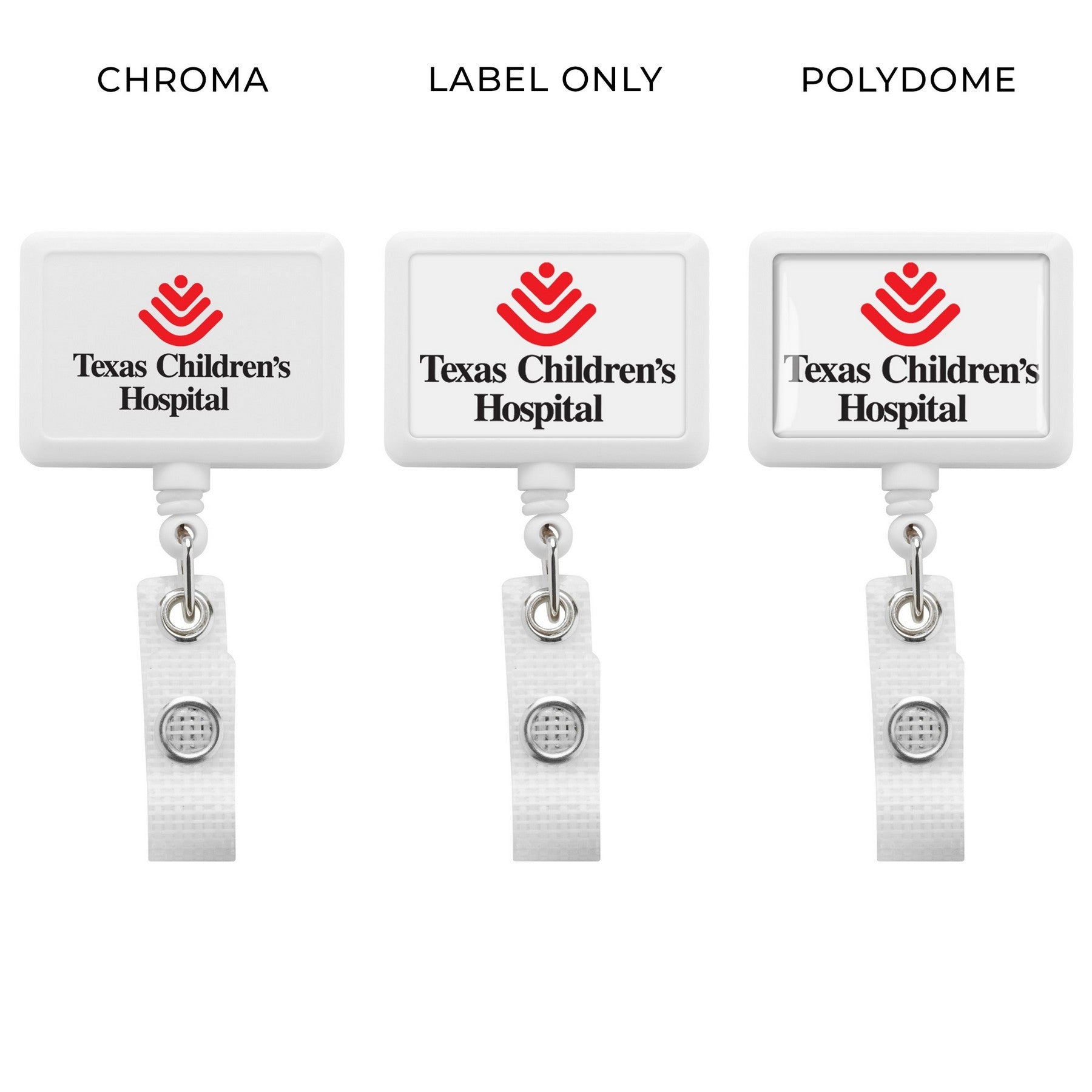 Anti - Microbial Rectangle Retractable Badge Reel - STS Brand