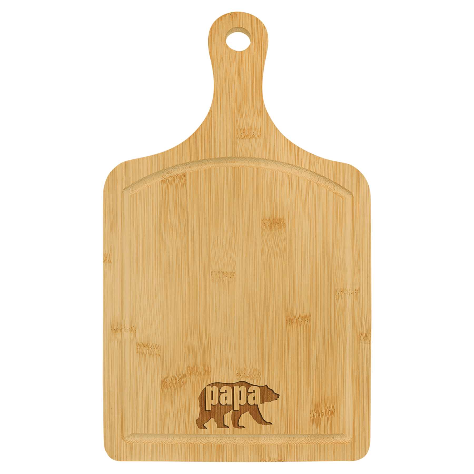 Bamboo Cutting Board Paddle Shape with Drip Ring - JDS
