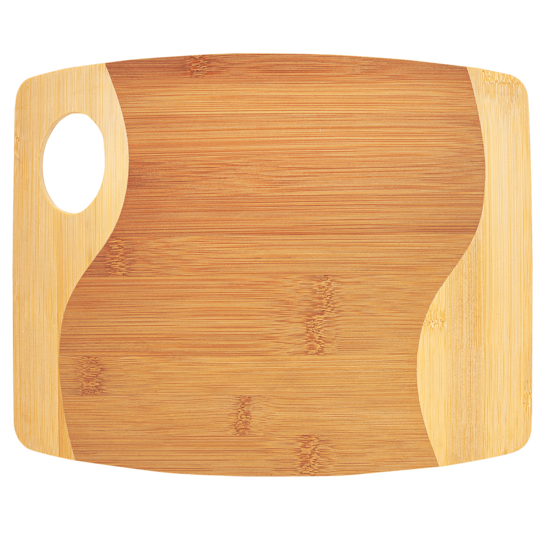 Bamboo Two Tone Cutting Board with Handle - JDS