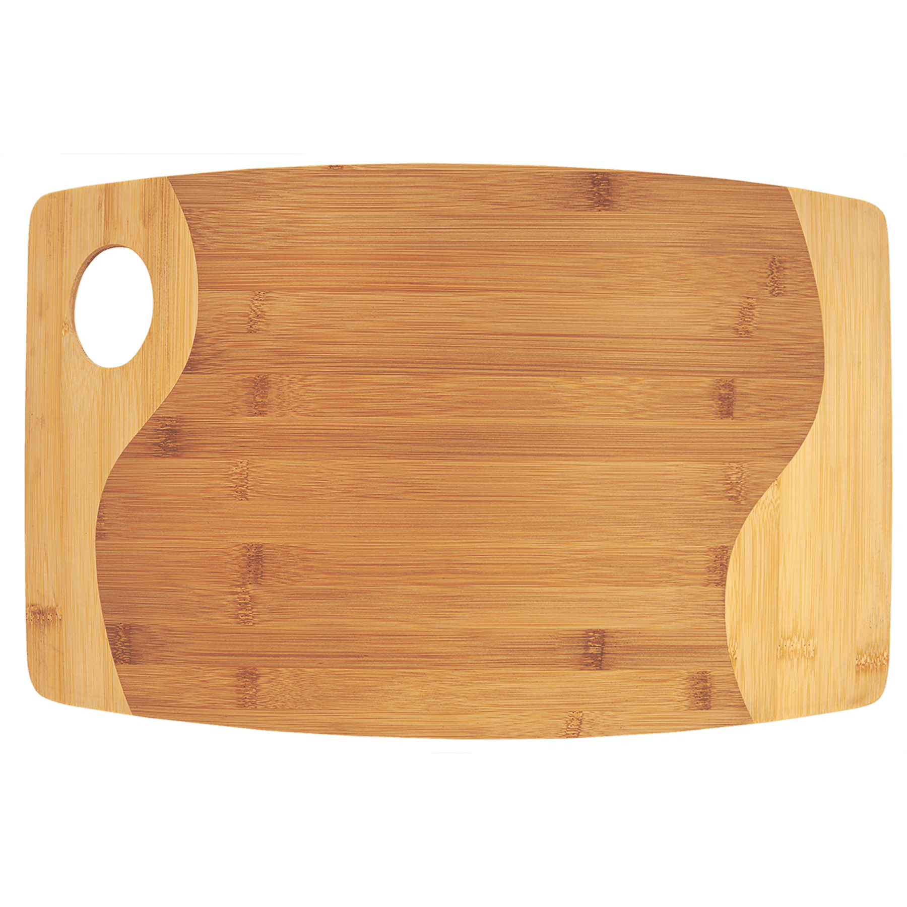 Bamboo Two Tone Cutting Board with Handle - JDS