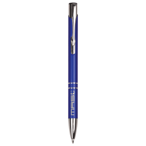 Blue with Silver Trim Laserable Pen - LP802 - Austin Print Co.
