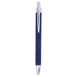 Blue/Black Laserable Leatherette Pen - LP456 - Austin Print Co.