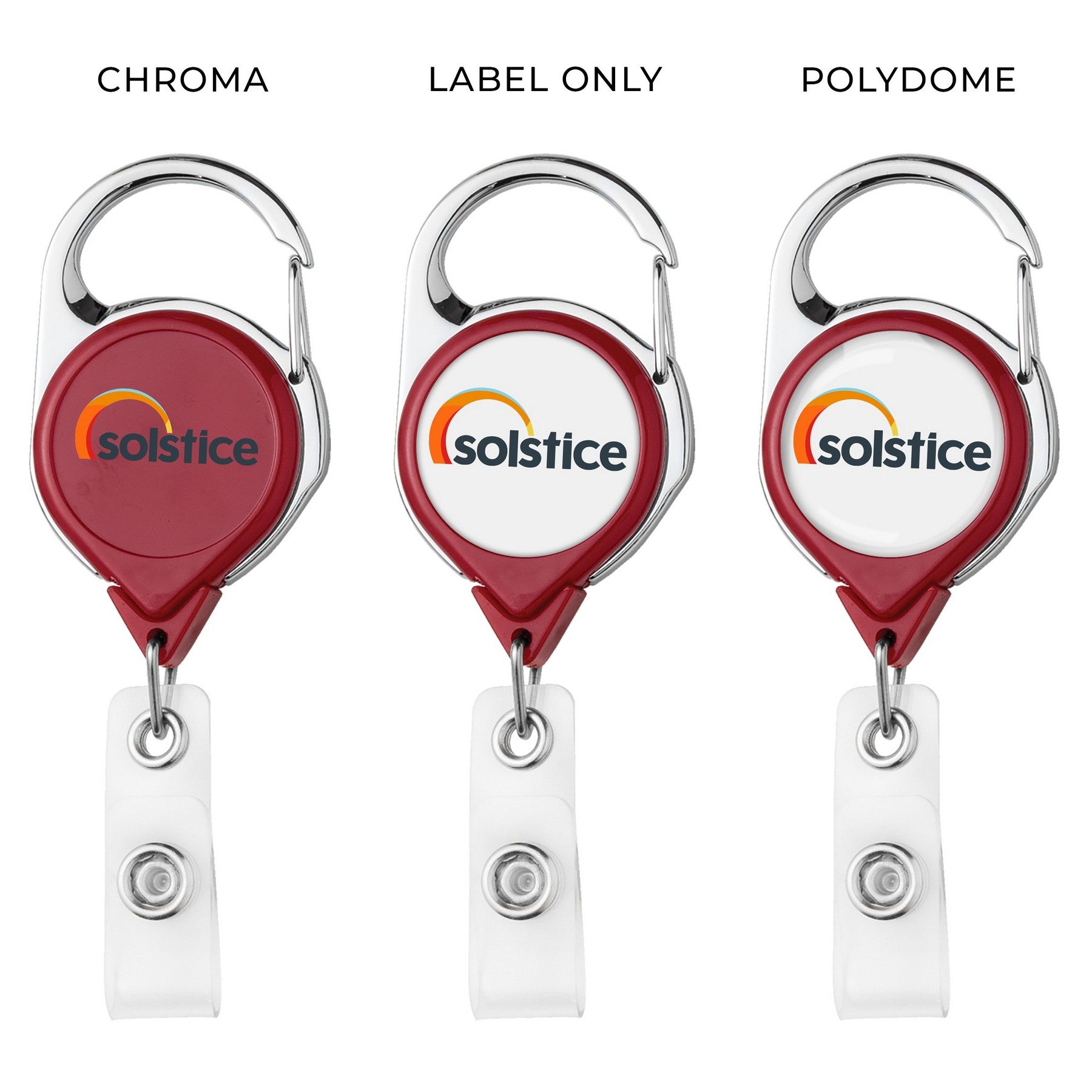 Carabiner Retractable Badge Reel With Belt Clip - STS Brand